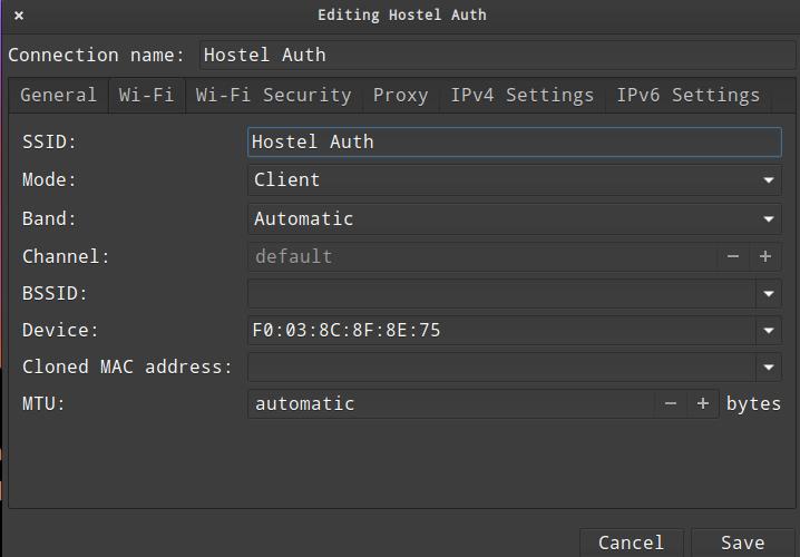 hostel-auth-network-settings